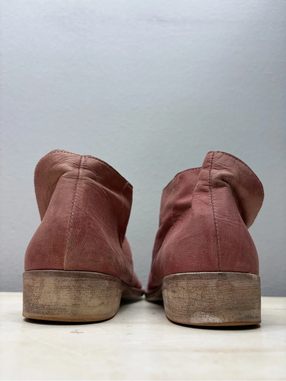 Free people Red Leather Mont Black Sandals Size 41